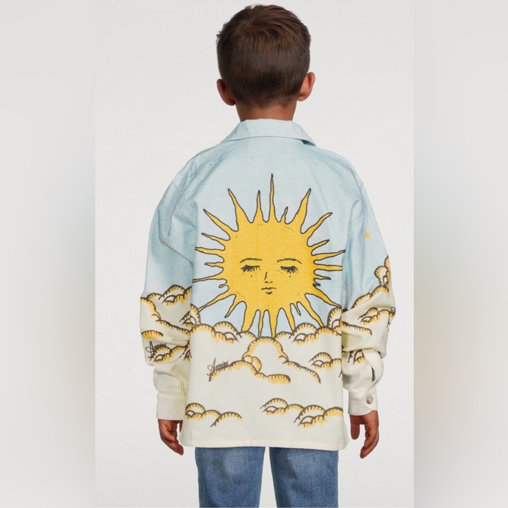 ☀️ Amiri Kids “Sunscape” Long Sleeve Button-Up Shirt (Size 8 Years)NWT